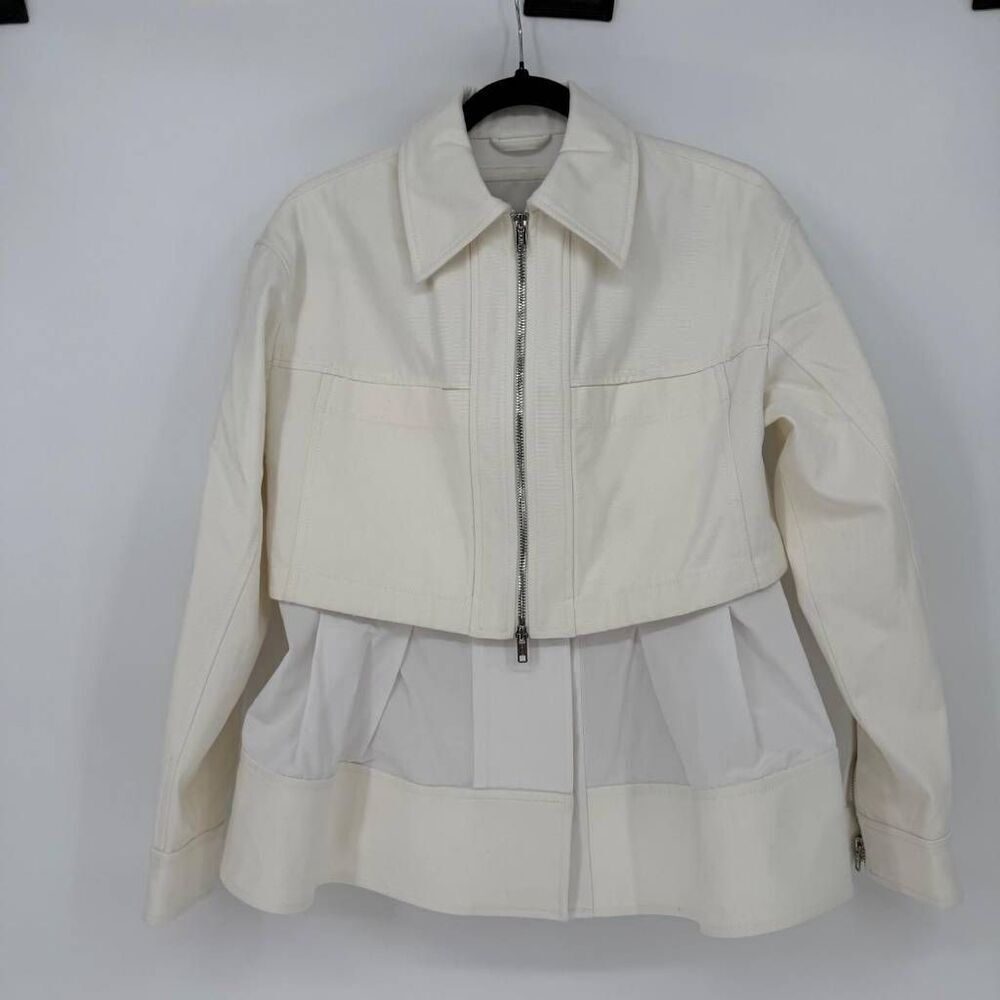 3.1 Phillip Lim Flounce Utility Jacket White Size XS